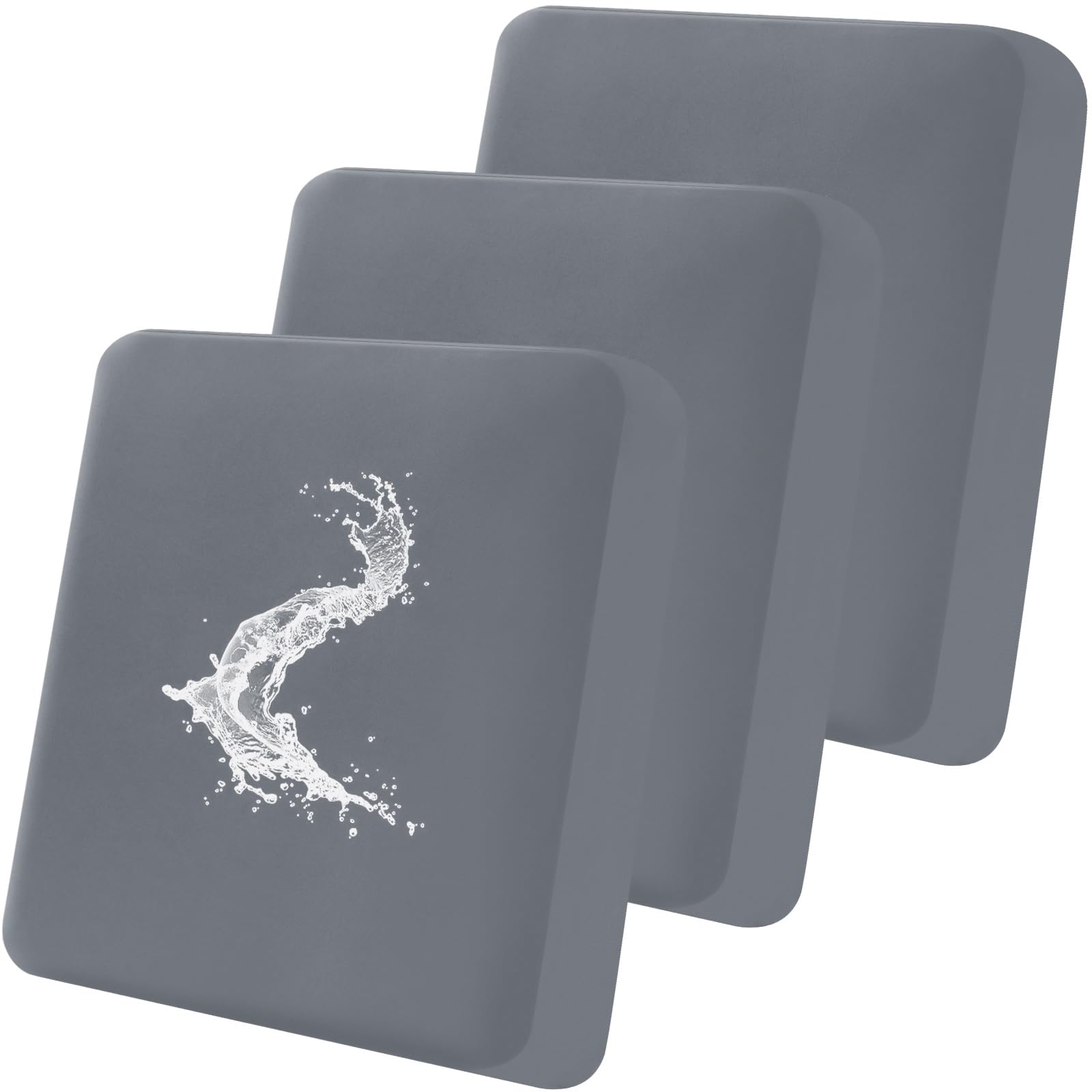 Smiry Waterproof Couch Cushion Covers, Stretch Washable Sofa Cushion Cover, Soft Sofa Slipcover Elastic Non-Slip Furniture Protector For Pets, Kid (3 Pack, Dark Grey)